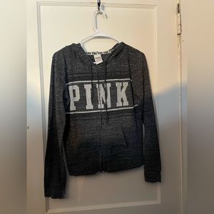 PINK thin zip up sweater